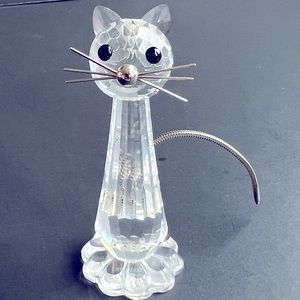 Vintage 1976 most collectible large Cat Swarovski figurine